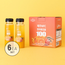 100%착즙 한라봉X감귤쥬스 180ml*6병, 냉동 [무료배송],*