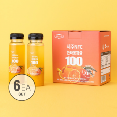 100%착즙 한라봉X감귤쥬스 180ml*6병, 냉동 [무료배송],*