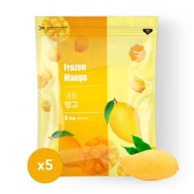 맥그로우 급속냉동 열대망고 청크100% 1kg&times;5ea,!