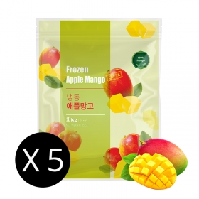 맥그로우 급속냉동 애플망고 청크100% 1kg&times;5ea,!