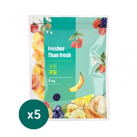 맥그로우 급속냉동 망고 바나나100% 1kg&times;5ea,!