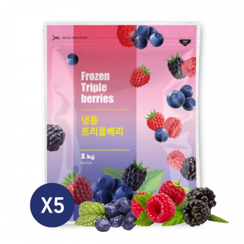 맥그로우 급속냉동 트리플베리100% 1kg&times;5ea,!