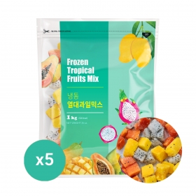 맥그로우 급속냉동 열대과일믹스100% 1kg&times;5ea,!