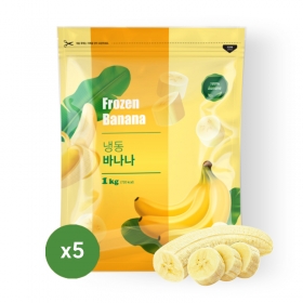 맥그로우 급속냉동 바나나슬라이스100% 1kg&times;5ea,!