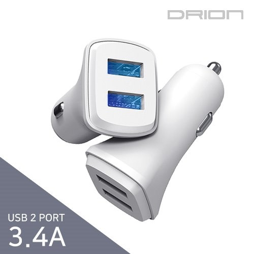 드리온 차량용충전기 USB2구 3.4A (케이블미포함)