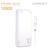 드리온 PD 20W / QC 3.0 고속 보조배터리 10000mAh ( C-TYPE CABLE + 8 PIN GEN )