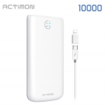 엑티몬 USB 2 포트 보조배터리 10000mAh ( C Cable + 8 Gender )