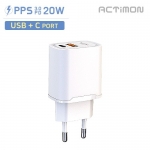 엑티몬 가정용 PD 20W 초고속 2포트 충전기(USB+C)(케이블미포함)