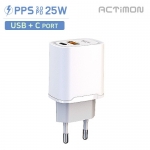엑티몬 가정용 PD 25W 초고속 2포트 충전기(USB+C) (케이블미포함)