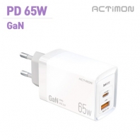 엑티몬 가정용 GaN 지원 PD 65W 초고속 충전기 (C+USB)