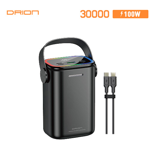 드리온 초고속 PD100W 30000mAh 랜턴 보조배터리 C to C