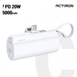 액티몬 PD20W 고속 일체형 미니 보조배터리 5000mAh C핀(서브 C핀) ( C PIN )