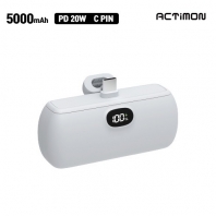 엑티몬 20W 고속 일체형 보조배터리 5000mAh (C PIN)