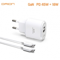 드리온 가정용 PD 45W 충전기 (C+USB 포트) (C to C) D-PD45W-CU