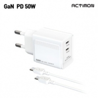 엑티몬 가정용 PD 50W 충전기 (C+C 포트) (C to C) A-PD50W-CC