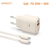 드리온 가정용 PD 30W 충전기 (C+USB 포트) (C to C) DR-PD30W-CU-T7