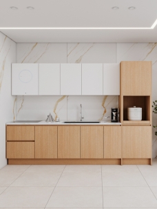 P05_라인 화이트 오크 주방 패키지 (견적상담)