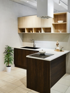 C04_딥브라운 월넛 밀키오크 주방 패키지 (견적상담)