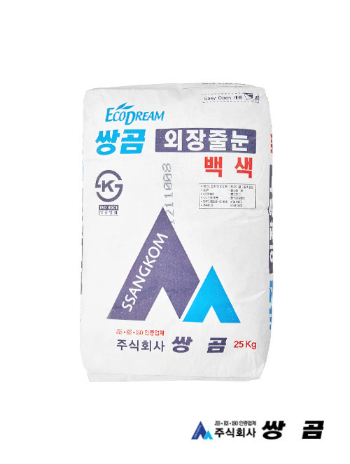 쌍곰 타일 줄눈 칼라멘트 백색 25kg