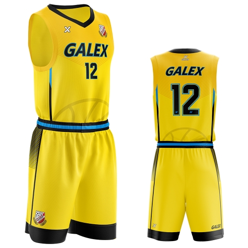 갈렉스 커스텀 농구 유니폼 세트 옐로우 GB3208 YE