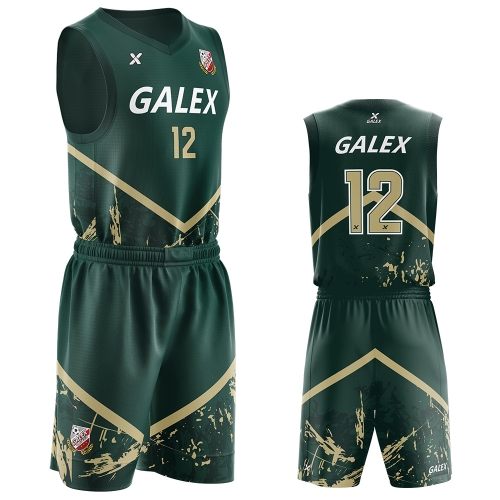 갈렉스 커스텀 농구 유니폼 세트 그린 GB3203 GN