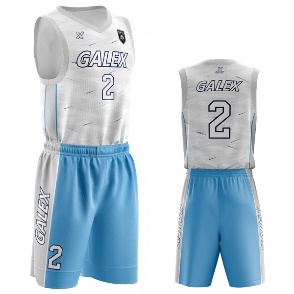 갈렉스 커스텀 농구 유니폼 세트 화이트 GB2210 WH