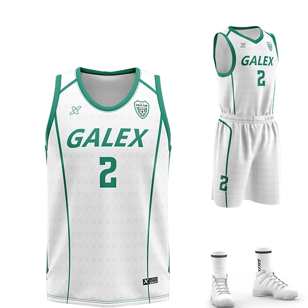 갈렉스 커스텀 농구 유니폼 세트 화이트 GB2209 WH