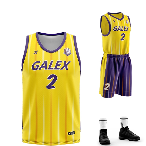 갈렉스 커스텀 농구 유니폼 세트 옐로우 GB2207 YE