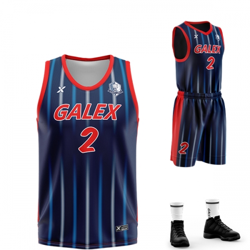 갈렉스 커스텀 농구 유니폼 세트 네이비 GB2207 NV