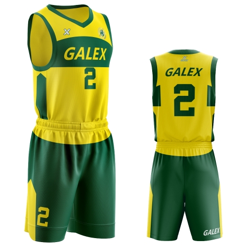 갈렉스 커스텀 농구 유니폼 세트 옐로우 GB2205 YE