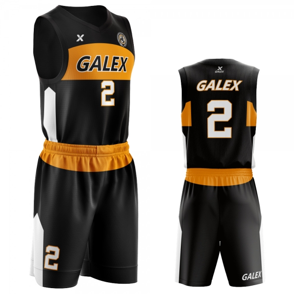 갈렉스 커스텀 농구 유니폼 세트 블랙 GB2205 BK