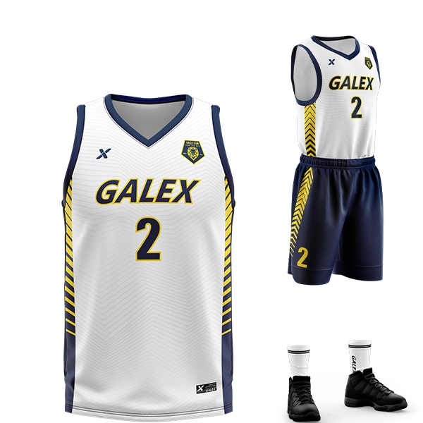 갈렉스 커스텀 농구 유니폼 세트 화이트 GB2204 WH