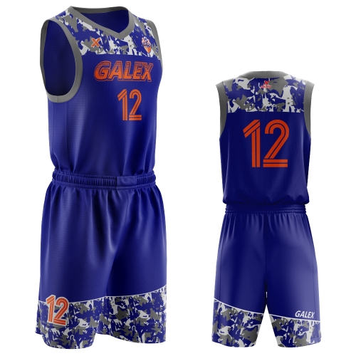 갈렉스 커스텀 농구 유니폼 세트 블루 GB2203 BL