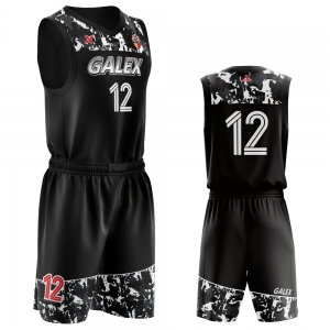 갈렉스 커스텀 농구 유니폼 세트 블랙 GB2203 BK