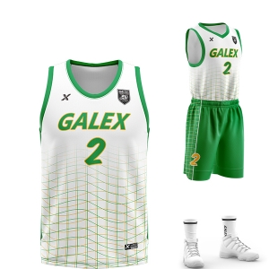갈렉스 커스텀 농구 유니폼 세트 그린 GB2201 GN