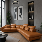 루이 가죽 소파 [코너]