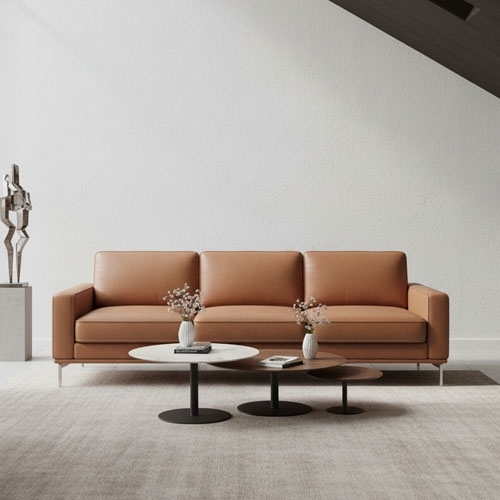 노드 4인 가죽 소파