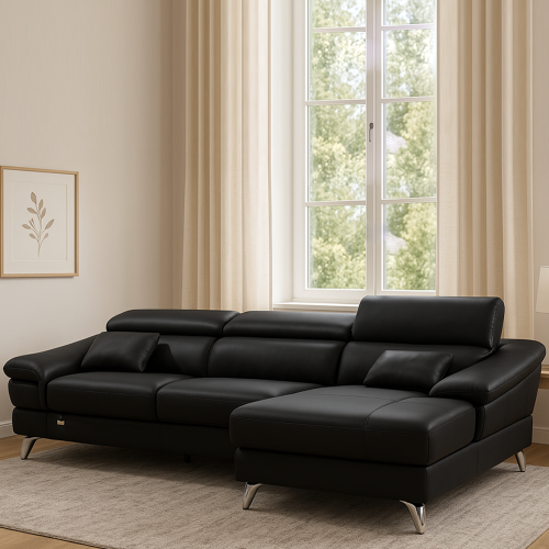 토론토 4인 카우치 가죽 소파