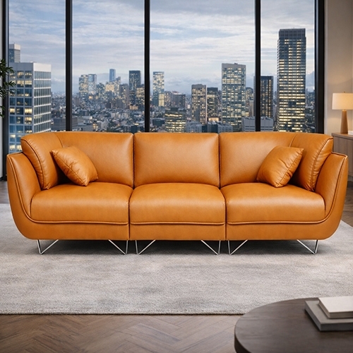 포그니 4인 가죽 소파