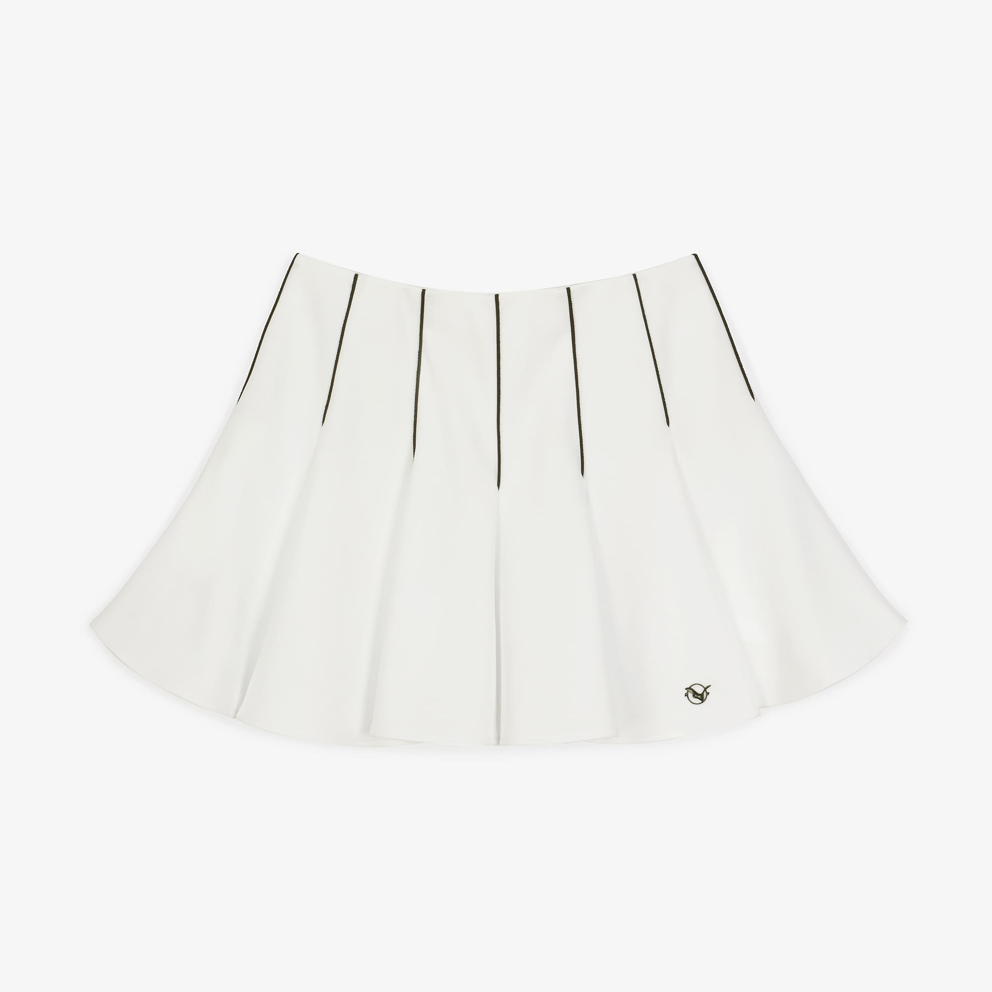 여성 풀 플레어 스커트_화이트