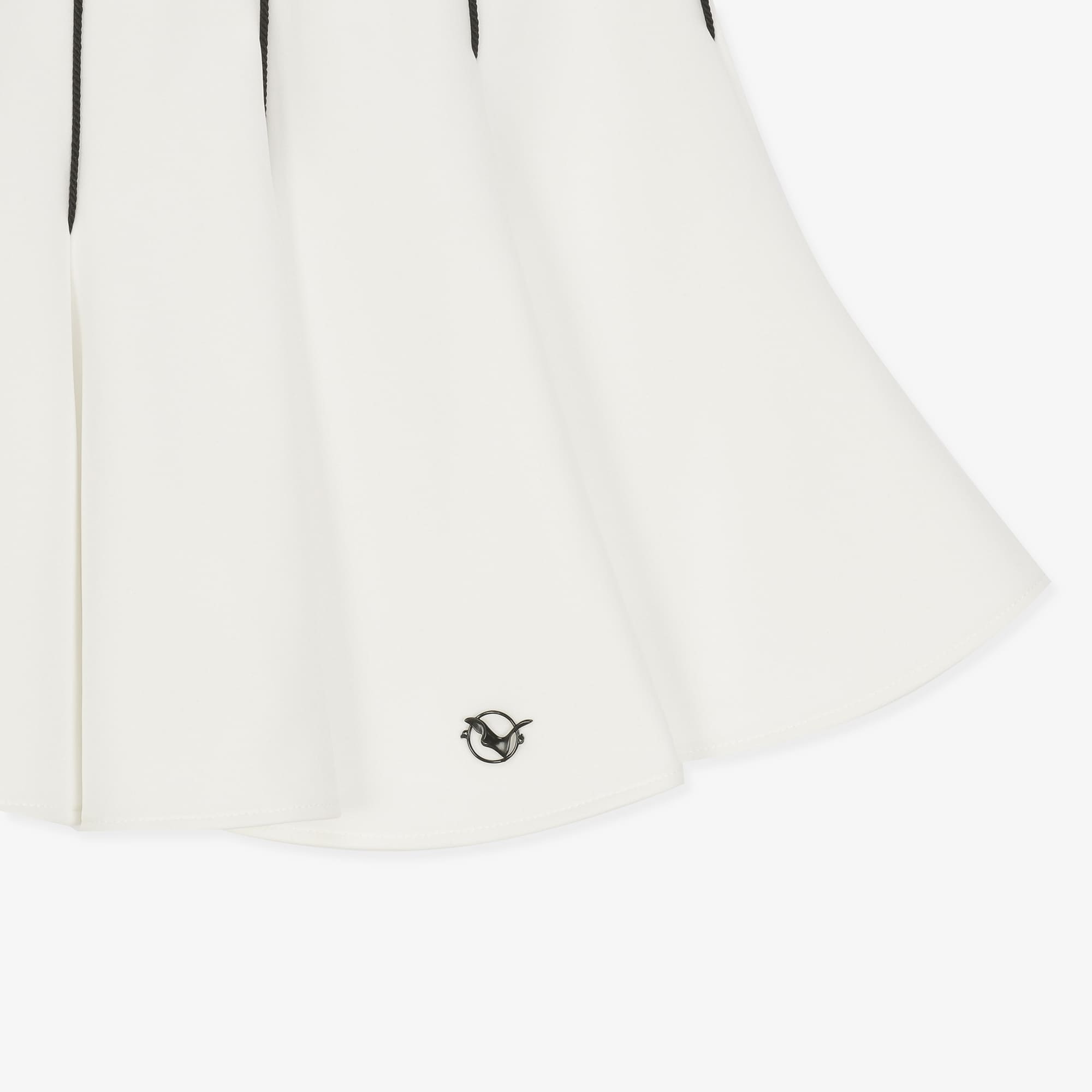 여성 풀 플레어 스커트_화이트