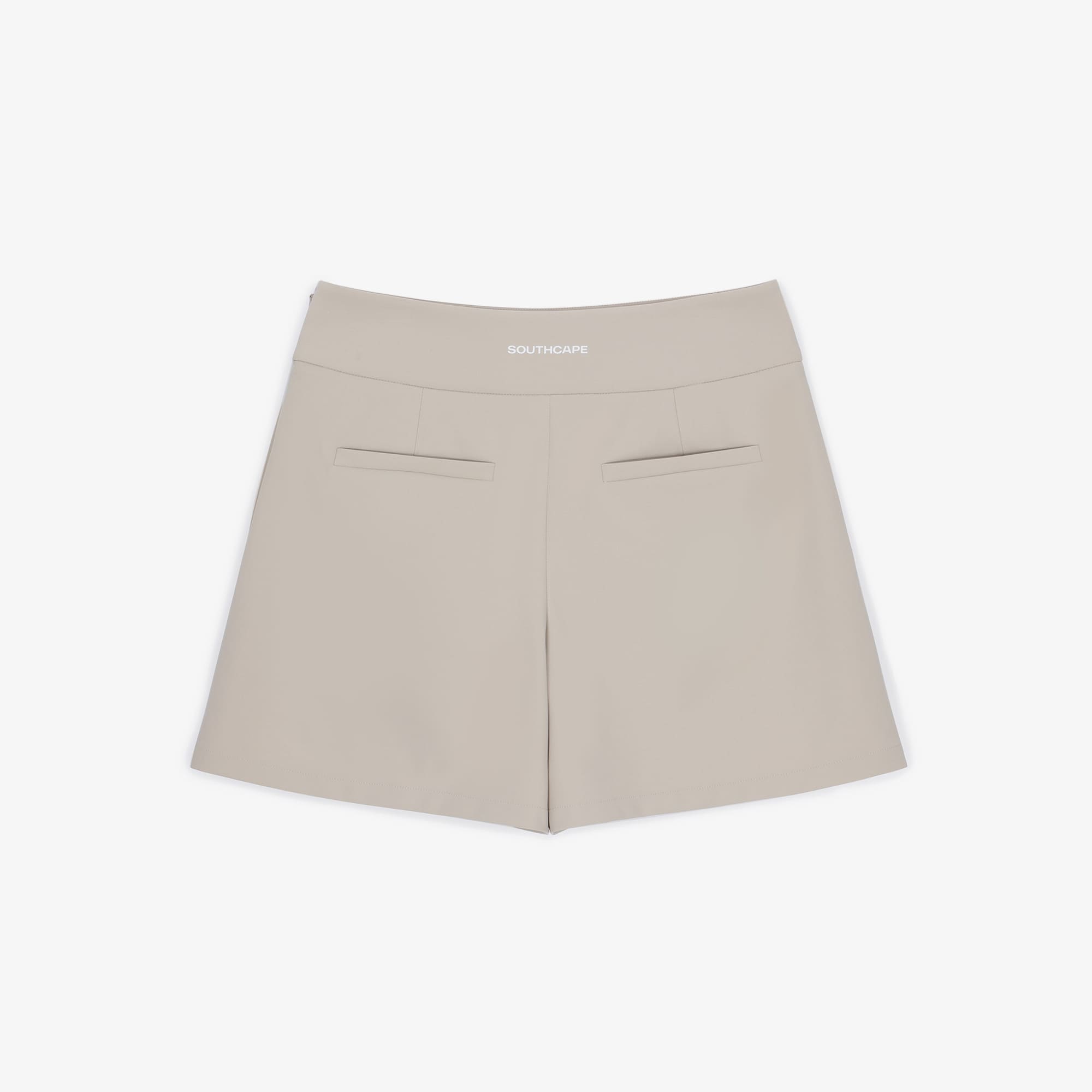 여성 포켓 플리츠 큐롯 팬츠_도톰한 VER._베이지