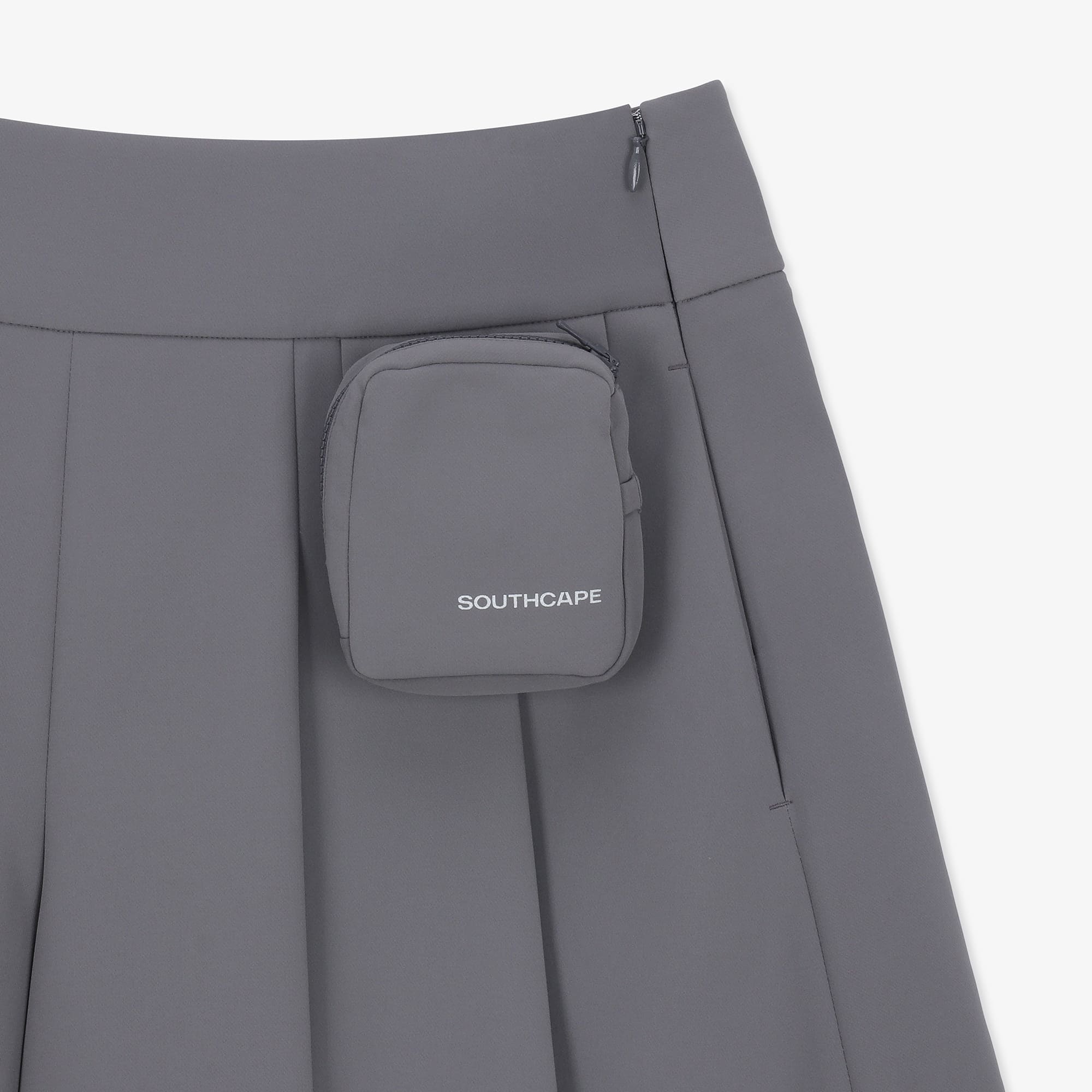 여성 포켓 플리츠 큐롯 팬츠_도톰한 VER._그레이