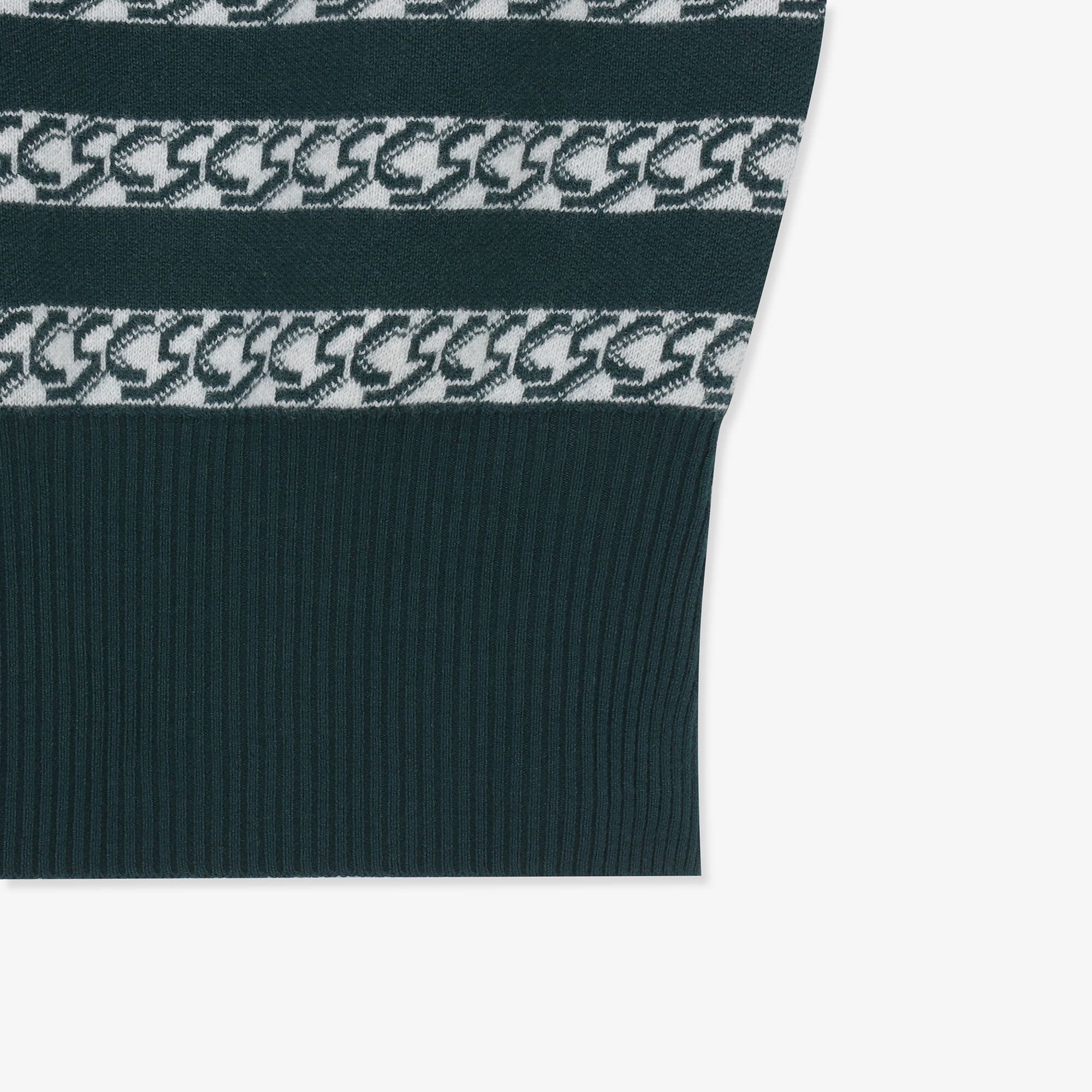 여성 SC체인 패턴 니트 베스트_다크 그린