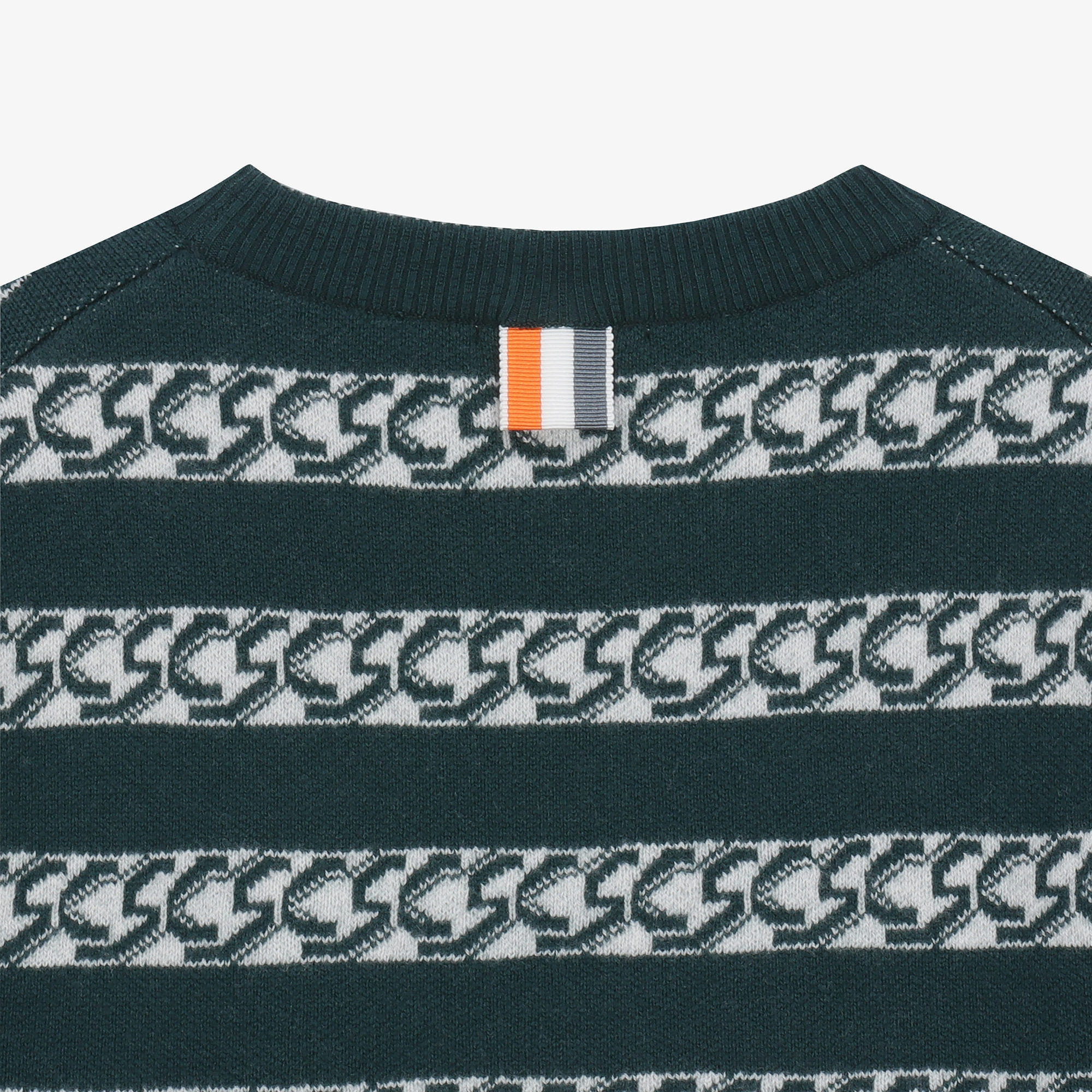 여성 SC체인 패턴 니트 베스트_다크 그린