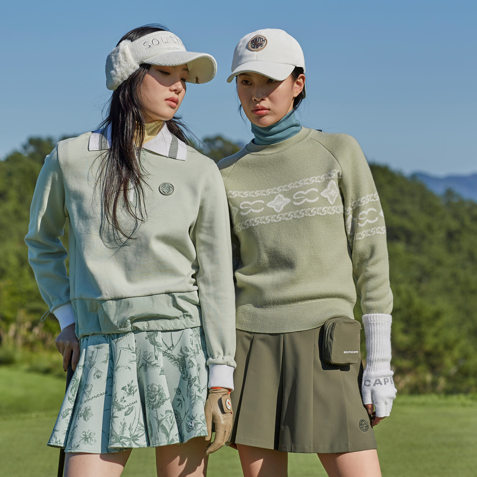 여성 포켓 플리츠 큐롯 팬츠_도톰한 VER._카키