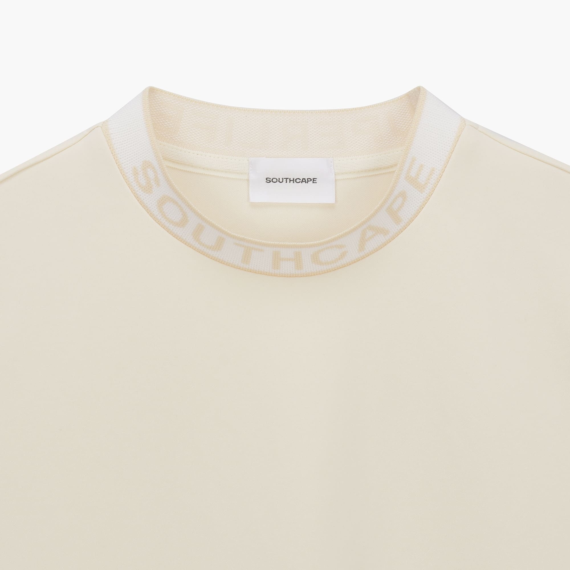 여성 로고넥 반팔 티셔츠_라이트 옐로우