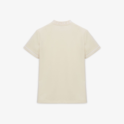 여성 로고넥 반팔 티셔츠_라이트 옐로우