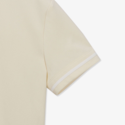 여성 로고넥 반팔 티셔츠_라이트 옐로우