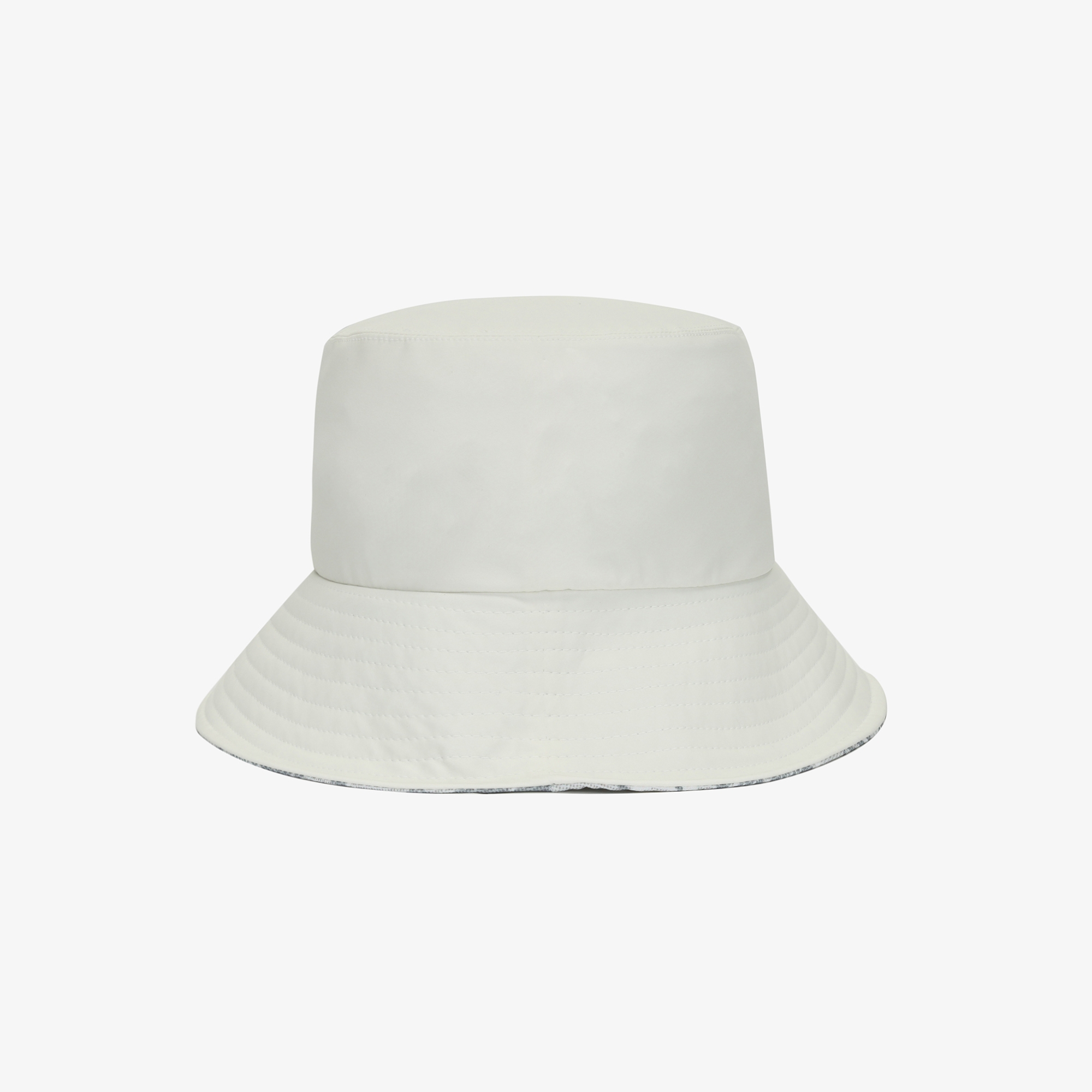 여성 원형 로고 볼란테 버킷햇_화이트